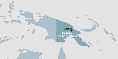 Mapa de goroka papua nova guinea