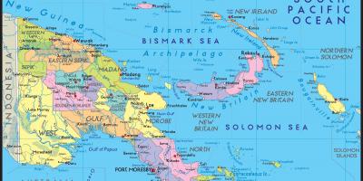 Mapa detallat de papua nova guinea