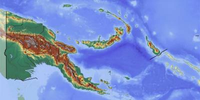 Papua nova guinea mapa topogràfic