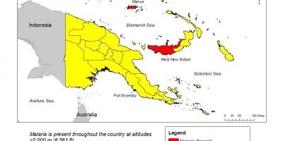 Mapa de papua nova guinea la malària