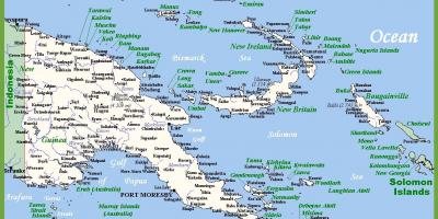 Papua nova guinea en el mapa