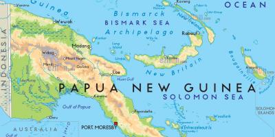 Mapa de port moresby a papua nova guinea