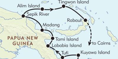 Mapa de rabaul papua nova guinea